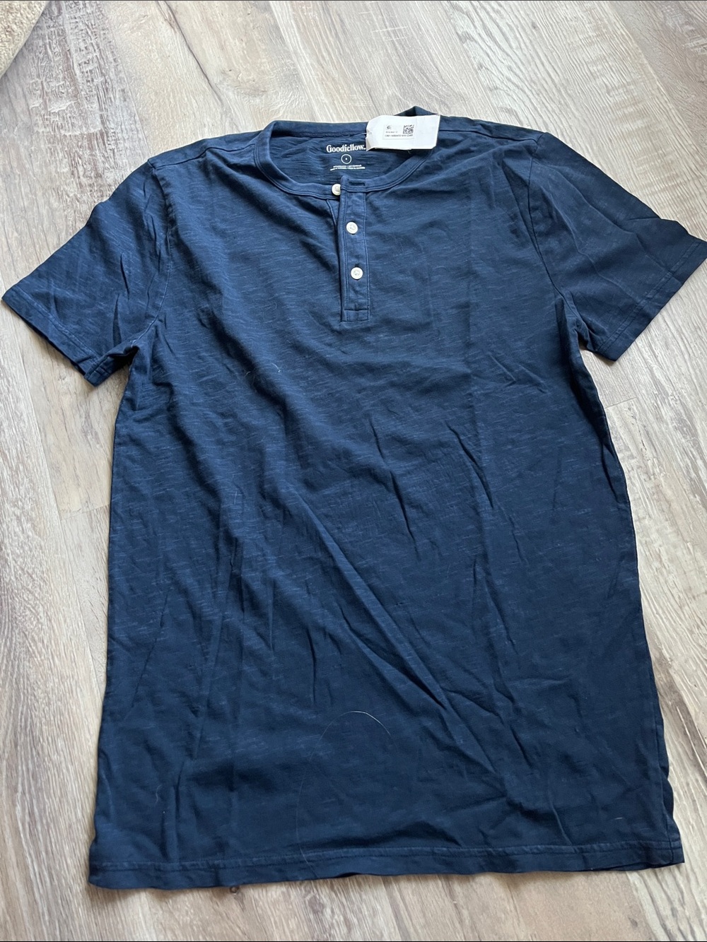 Goodfellow & Co Men's Navy Short-Sleeve Henley Shirt